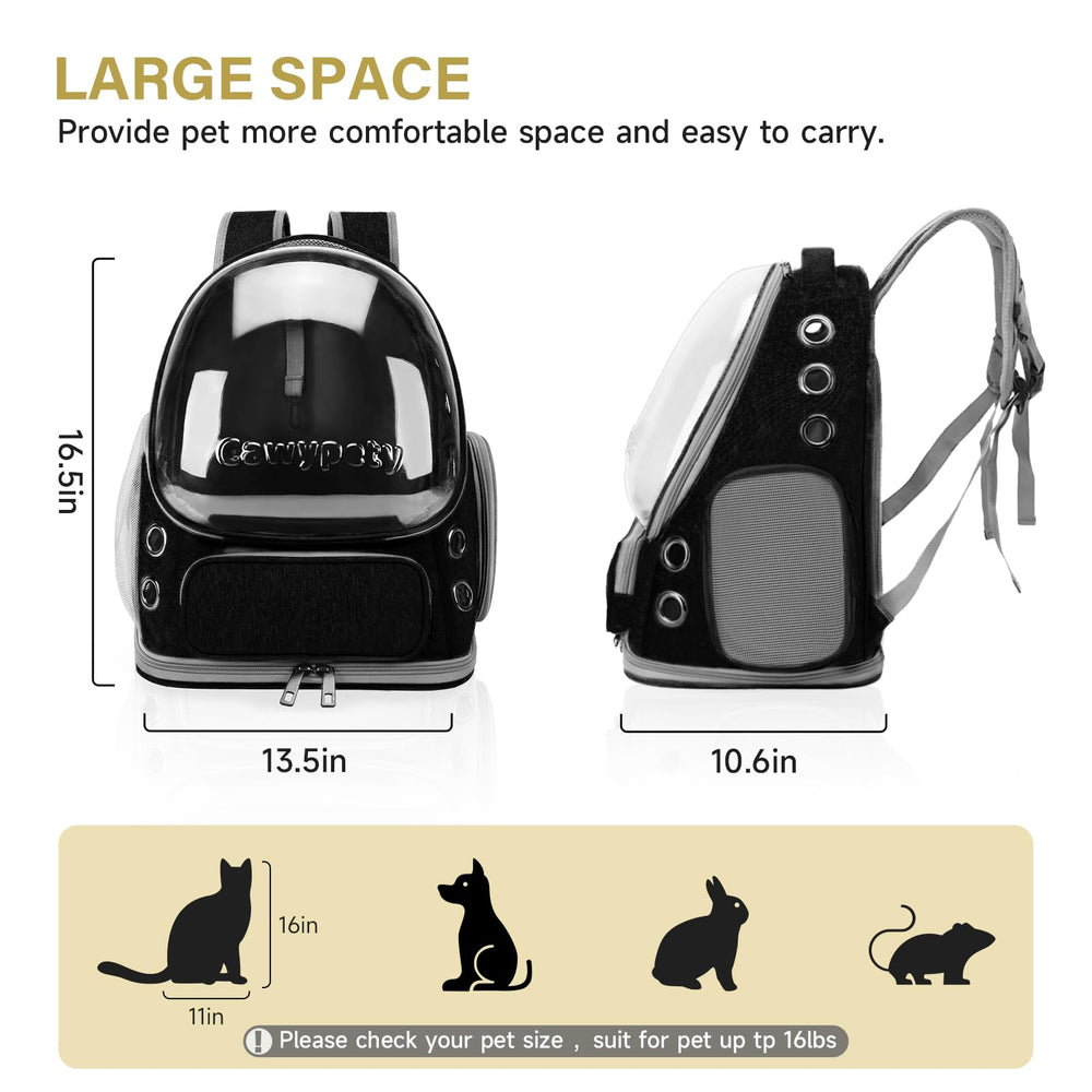 Cawypety mochila-gato arnés integrado para evitar escapes.
