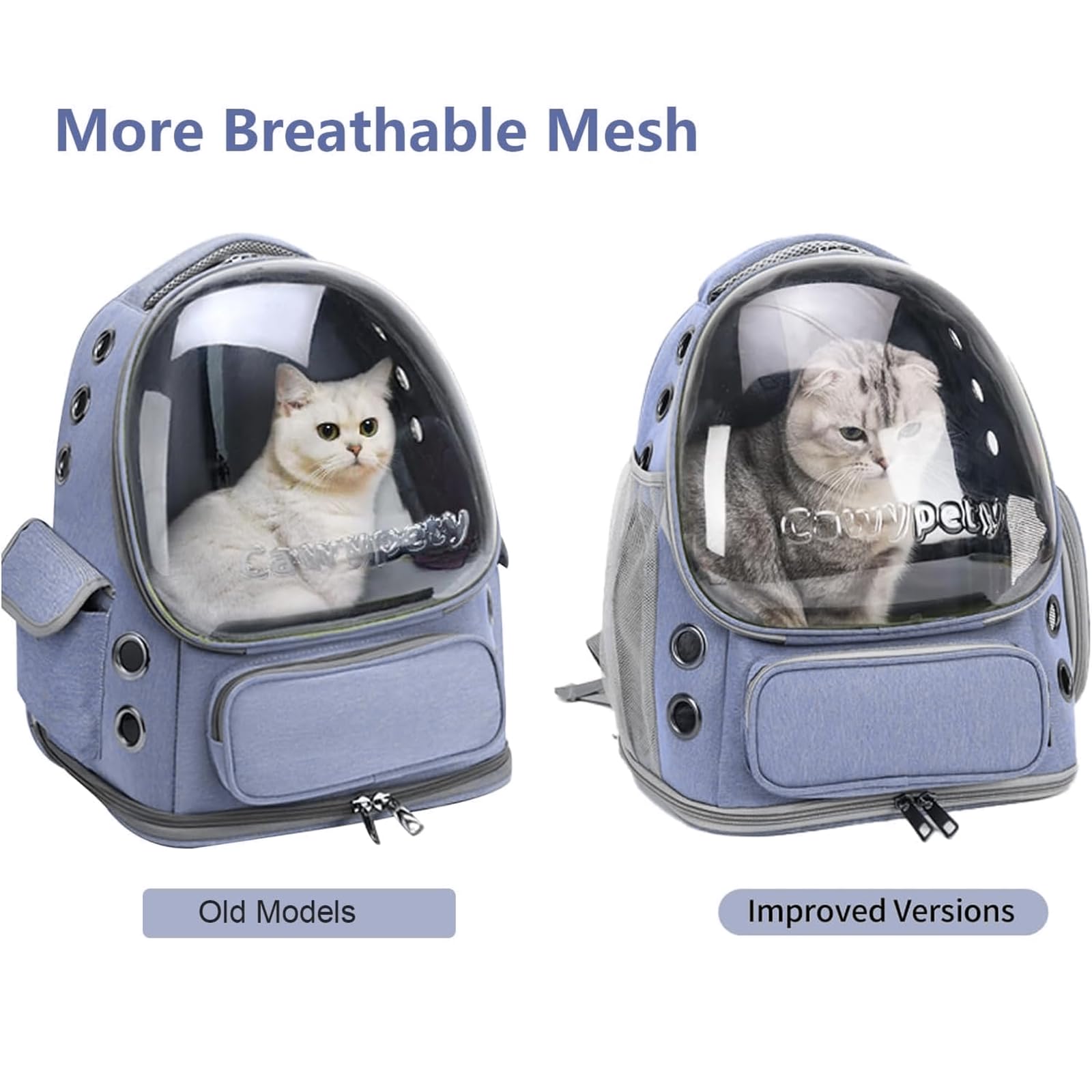 Mochila para gato Cawypety carcasa anti rayaduras protege la superficie.