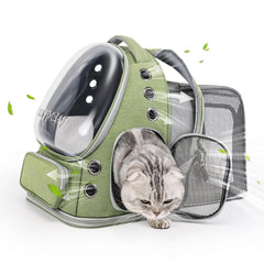 Mochila expandible Cawypety para gato, ideal para viajes.