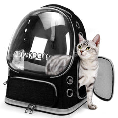 La mochila Cawypety para gatos con ventana burbuja frontal, ideal para paseos.