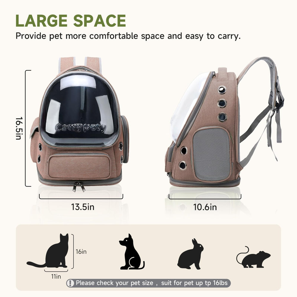 Bolsillos laterales en mochila Cawypety para accesorios de viaje