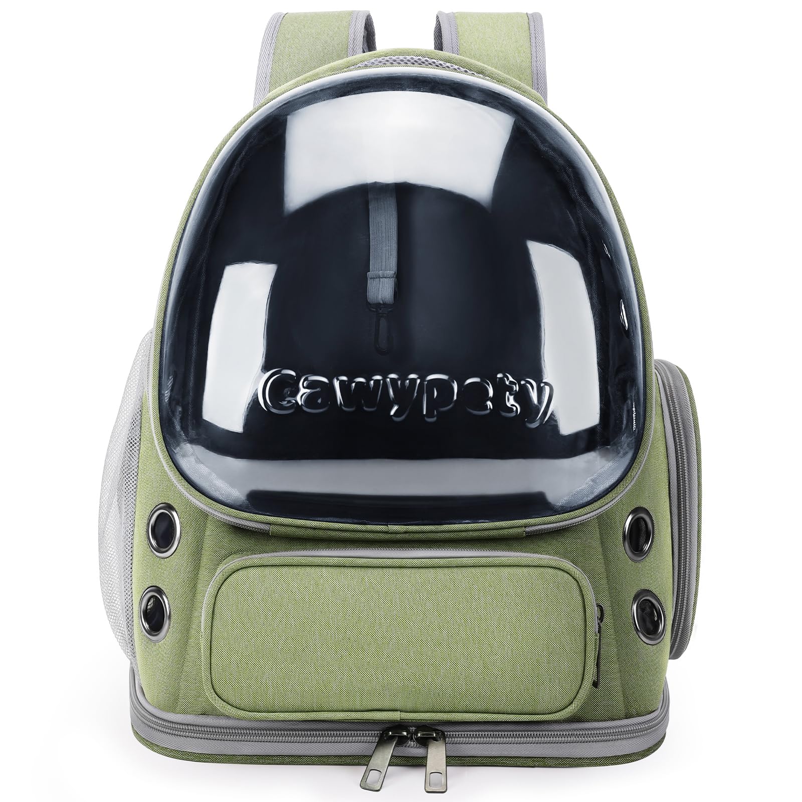 Cawypety Mochila portadora con bolsillos laterales para accesorios y conveniencia.