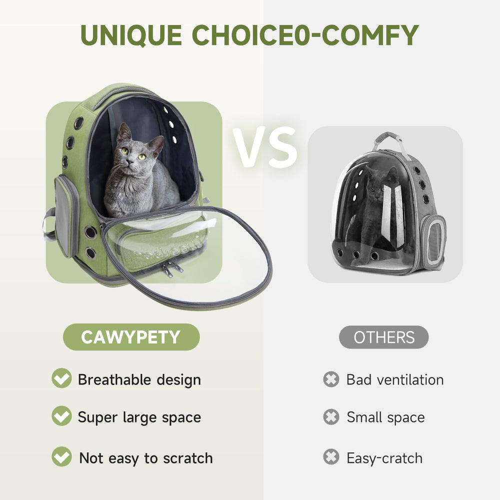 Cawypety Mochila portadora con diseño cuadrado y espacio amplio para moverse.