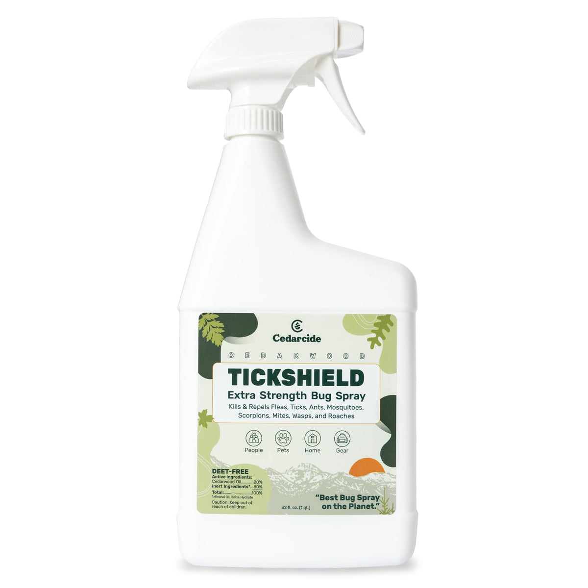 Cedarcide Tickshield botella-vertido: aroma a cedro para repeler insectos al aire libre.