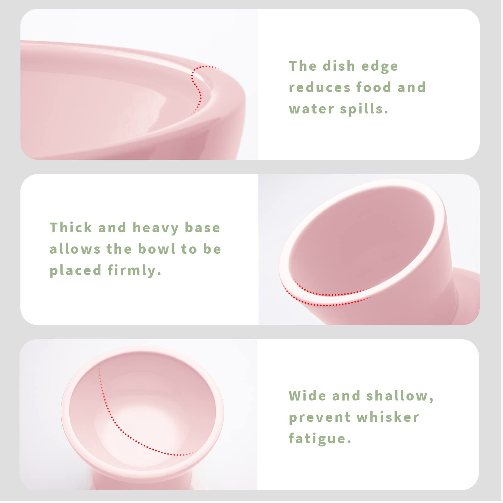 CEEFU doble tazon comida y agua, ceramica robusta, estable.