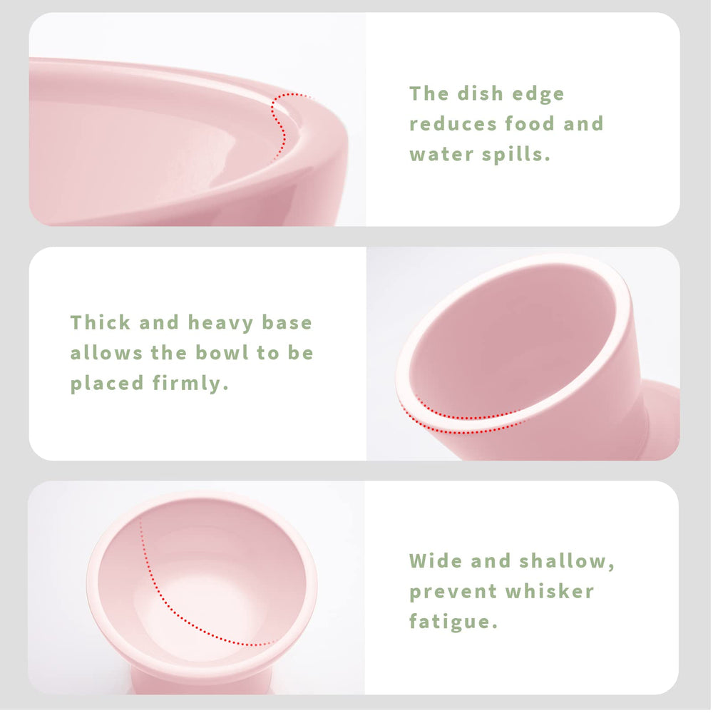 CEEFU doble tazon comida y agua, ceramica robusta, estable.