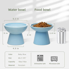 CEEFU tazón de comida cerámico plano y amplio para cada bocado