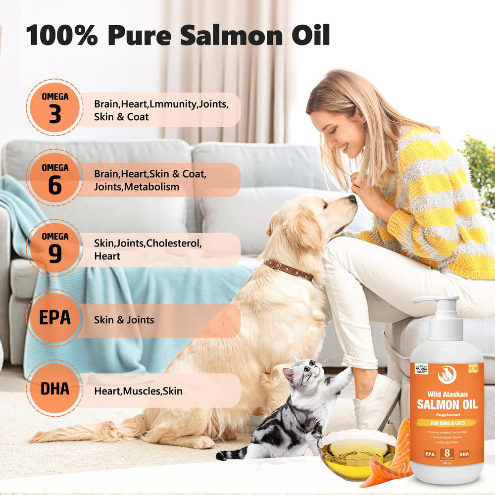 CeliAeh Aceite de Salmón, cuidado de piel y pelaje de mascotas.