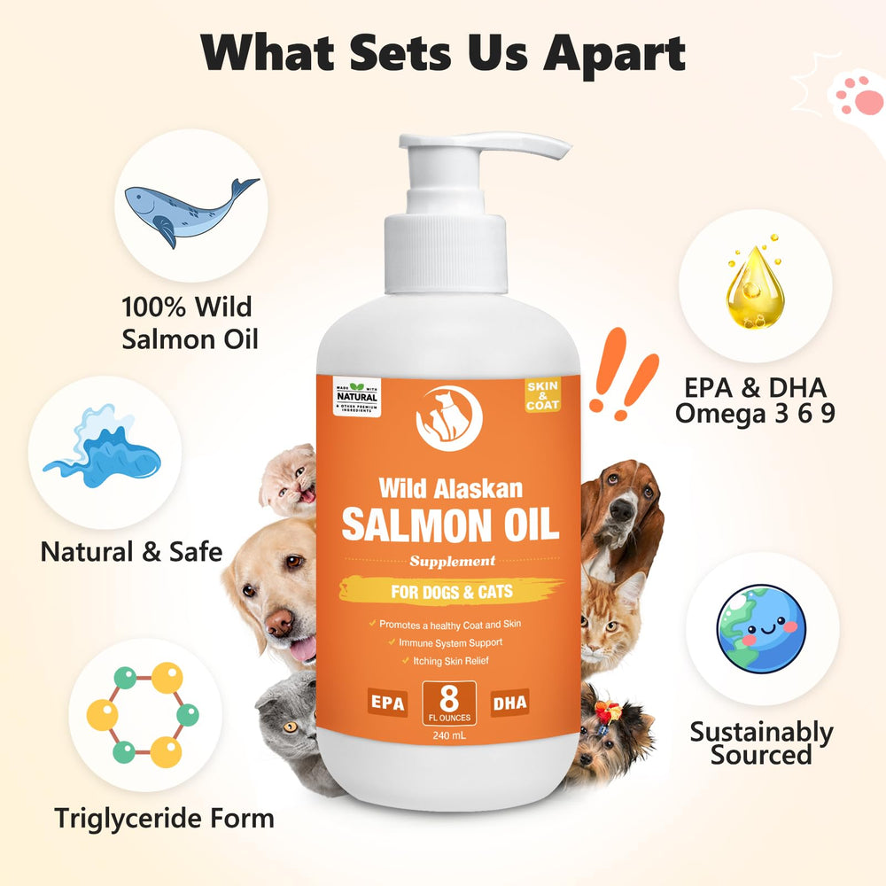 CeliAeh Aceite de Salmón, dosis diaria simple para perros y gatos.