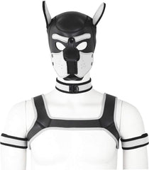 CelILucky casco cachorro neopreno blanco, cómodo para fiestas y cosplay.