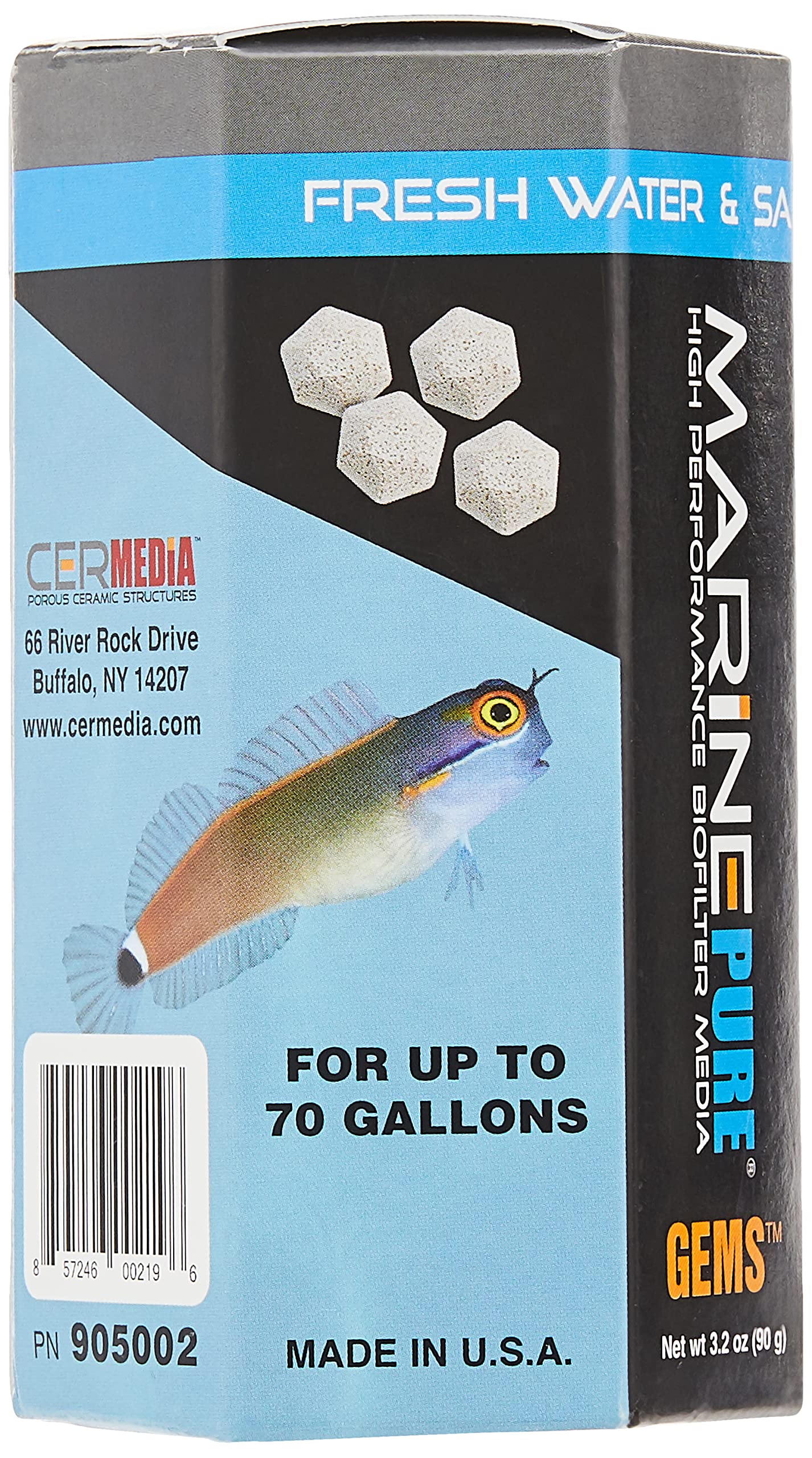 Gemas cerámicas inertes MarinePure para mayor biofiltración