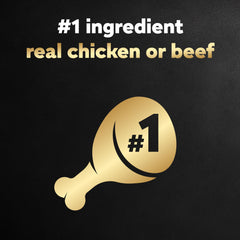 Cesar acompaña pollo con zanahorias patatas guisantes, digerible