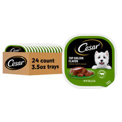 Cesar Clasico Pastel en Salsa con solomillo, porcion individual para perros adultos.