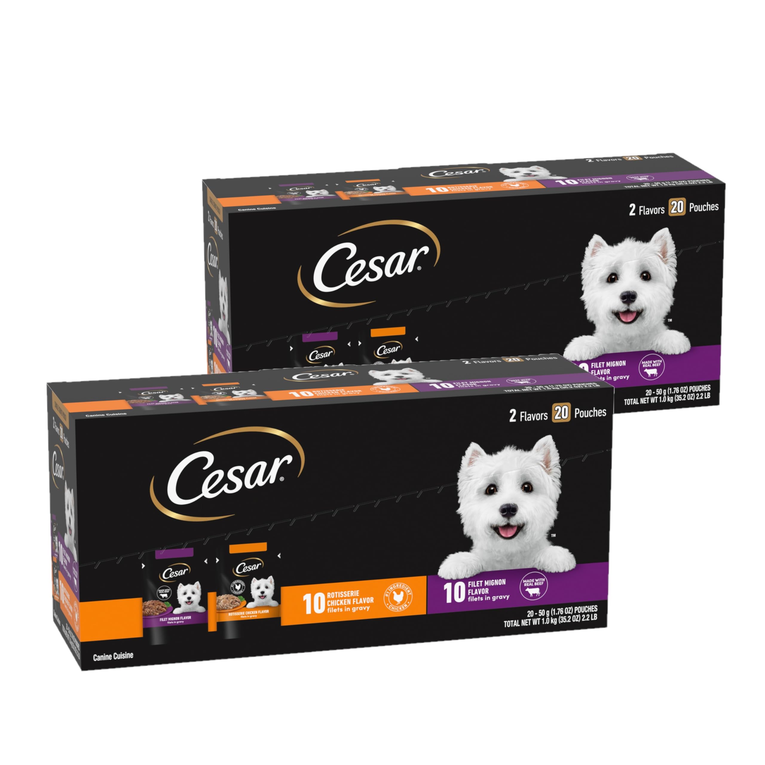 Cesar Filetes en Salsa con filet mignon, porción mini para comidas diarias.
