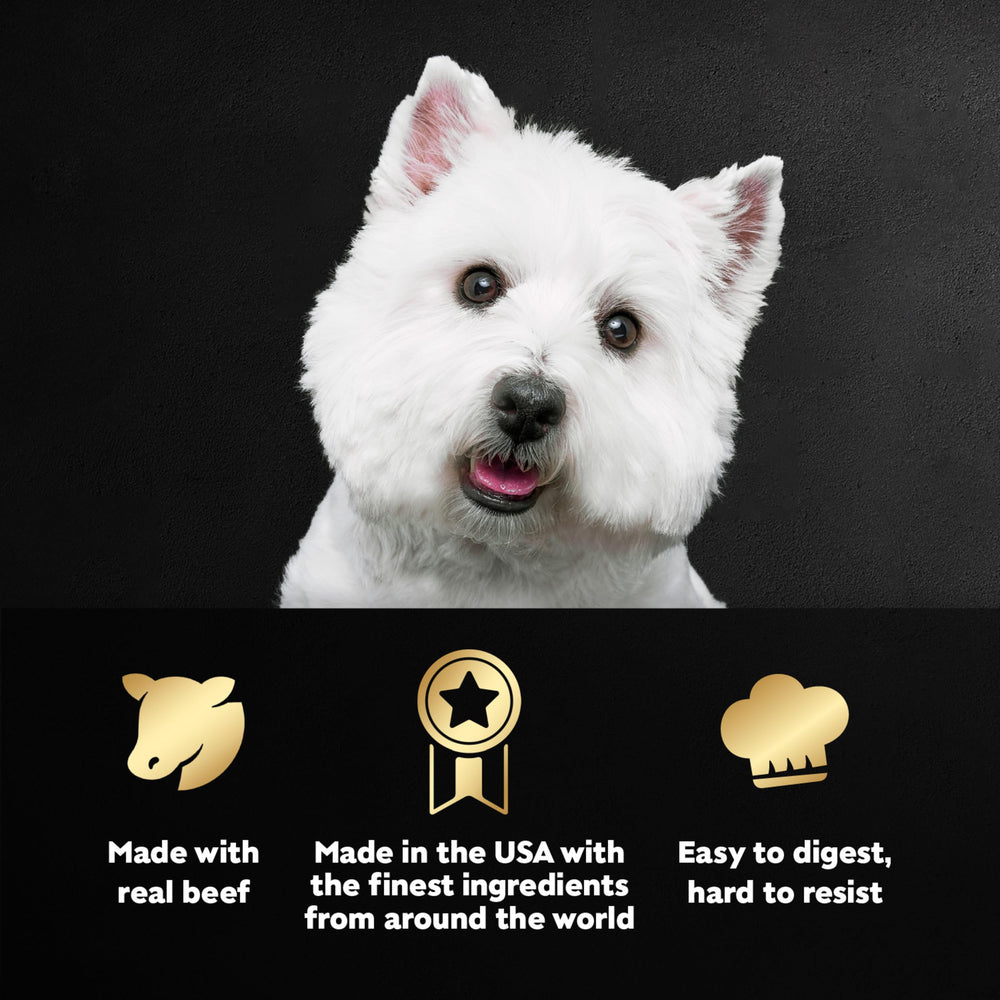 Cesar Filetes en Salsa porciones individuales, fáciles de servir para perros pequeños.