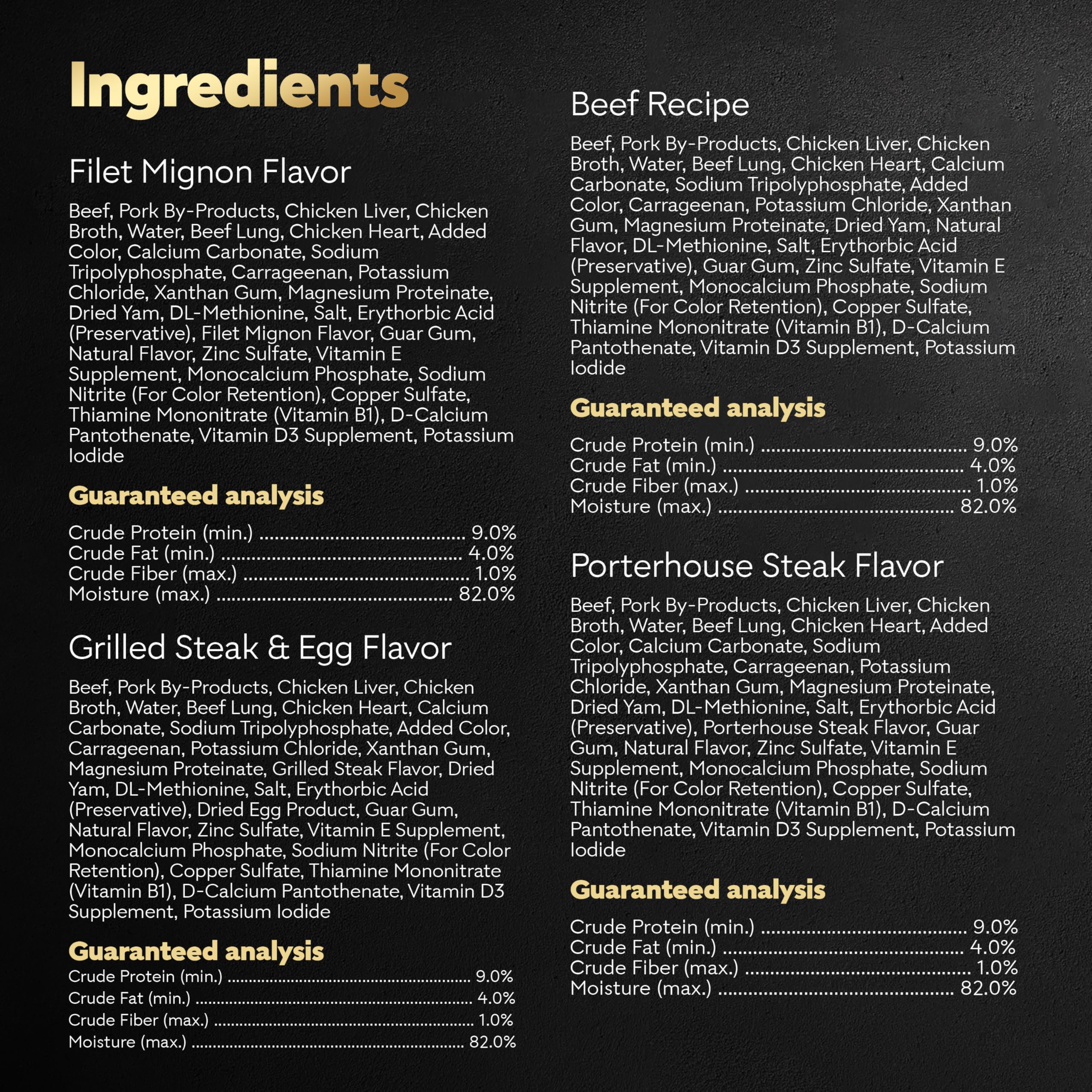Cesar ingredientes de calidad y producción en Estados Unidos.