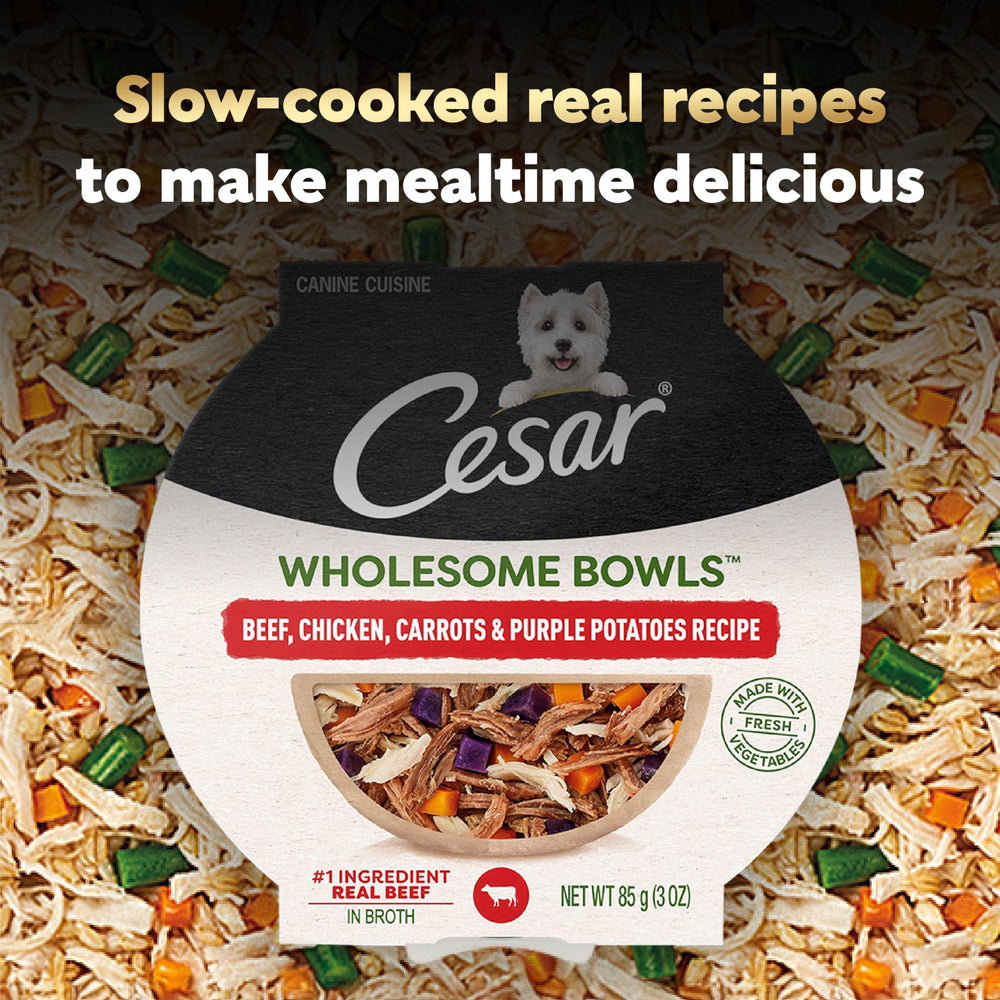 Cesar Wholesome Bowls porciones 3 onzas: porciones individuales para fácil servicio