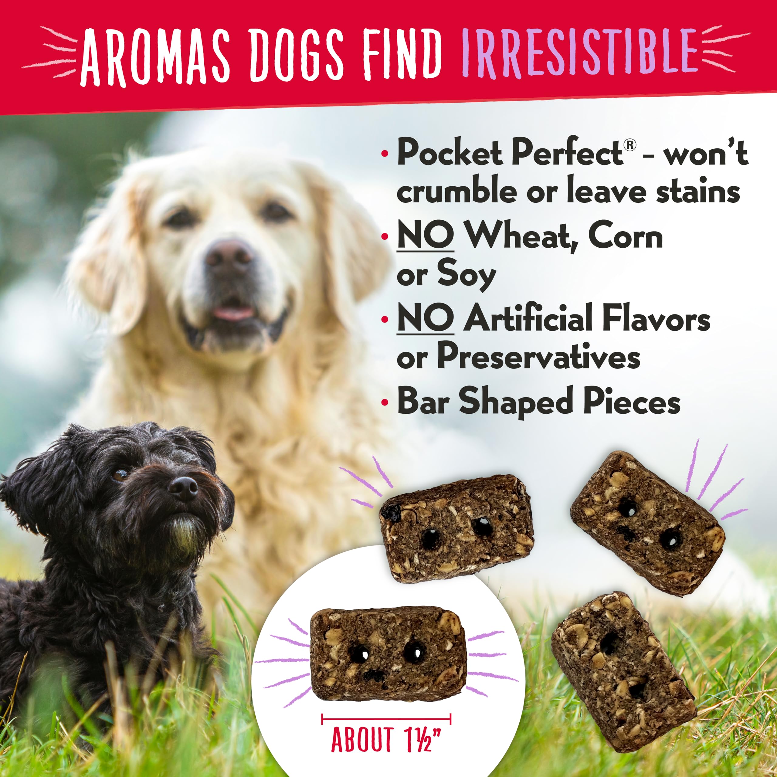 Ingrédients naturels Charlee Bear Bearnola Bites pour chiens sensibles