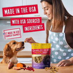 Charlee Bear ingredientes: pavo, calabaza y manzana para dieta simple.