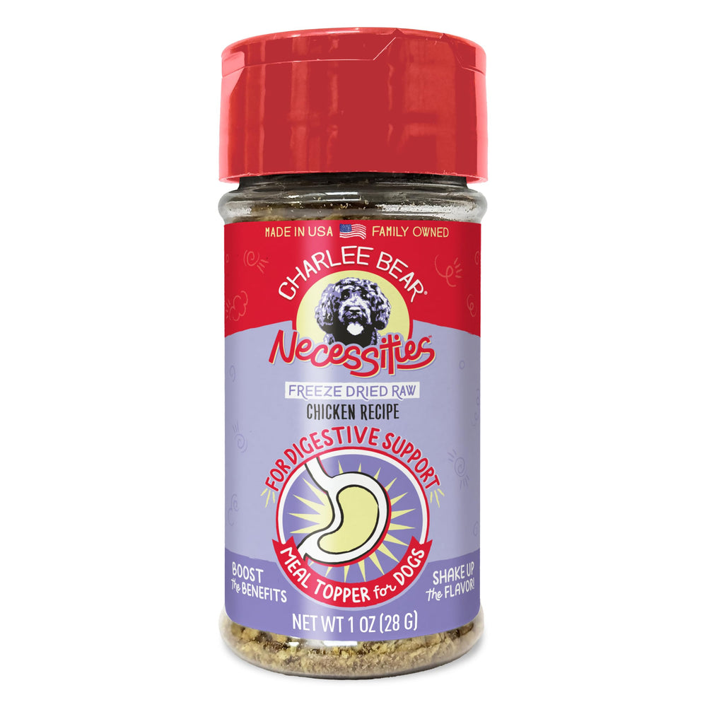 Charlee Bear Necessities Topper Pollo deshidratado, sabor y nutrición en cada comida.
