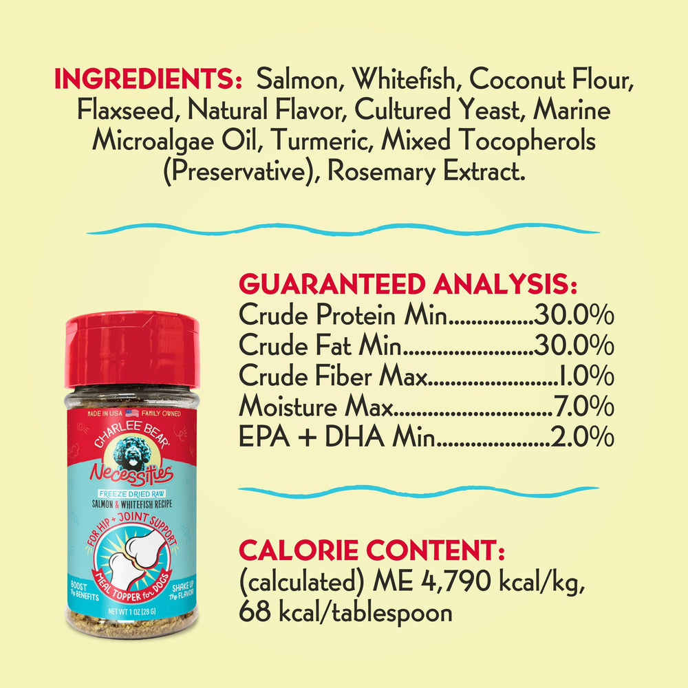 Charlee Bear Necessities con salmón y pescado blanco para variedad y proteína