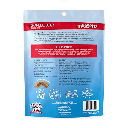 Charlee Bear Nuggets sabor mantequilla de cacahuete, recompensa para entrenamiento.