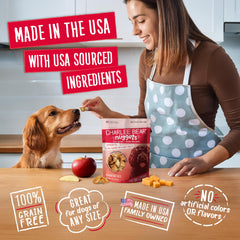 Golosinas sin granos con ingredientes limitados para perros sensibles.