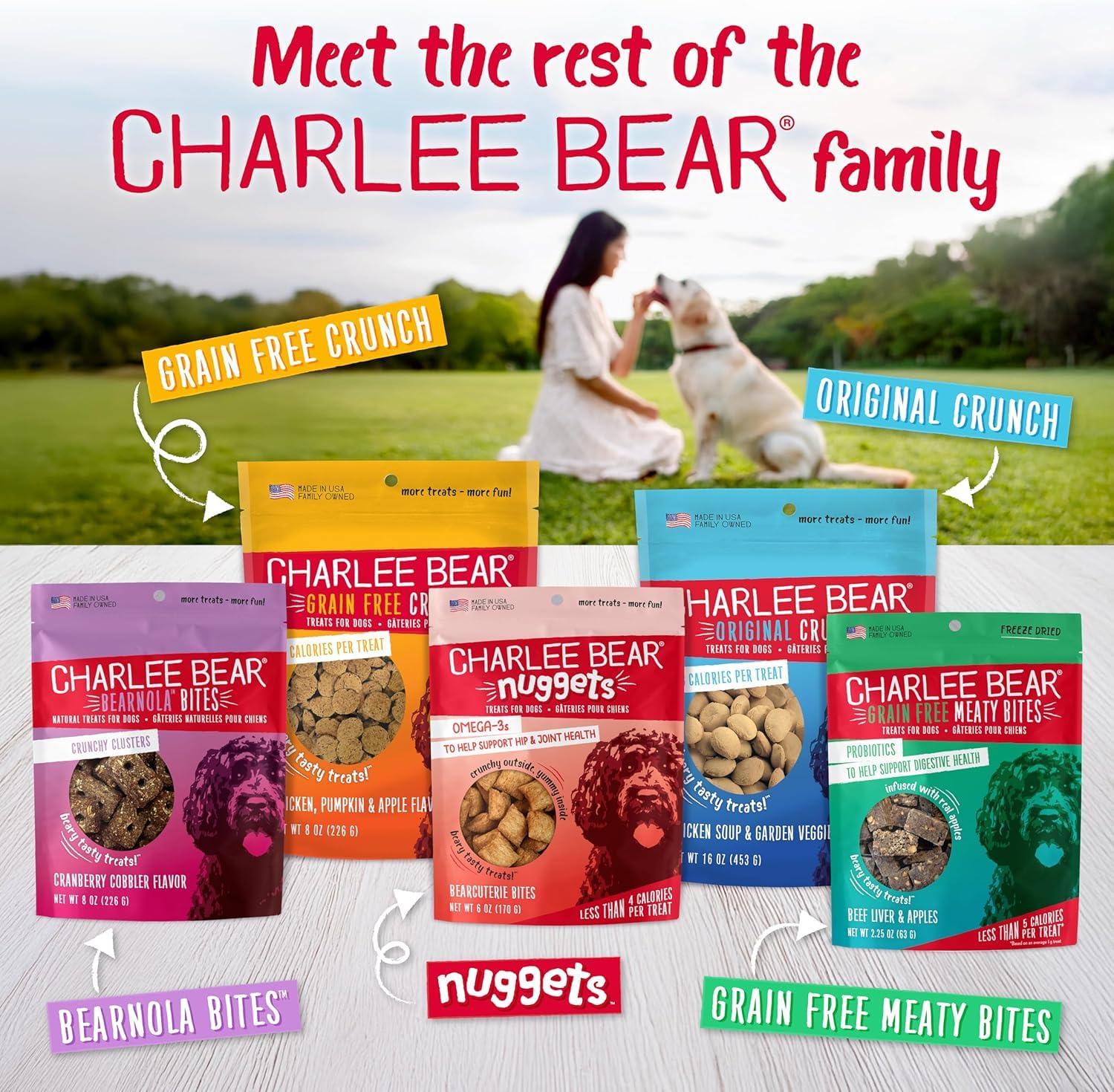 Premios Charlee Bear de bajo calorias para entrenamientos prolongados.
