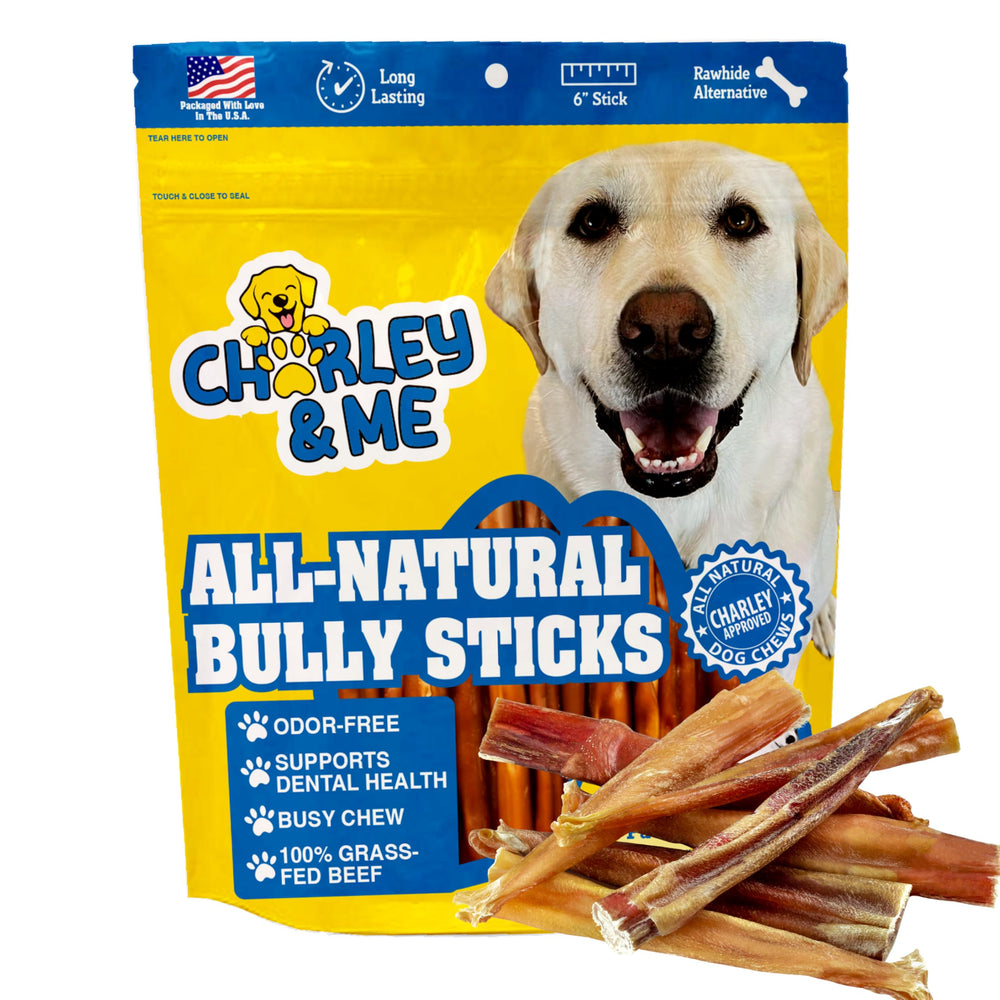 CHARLEY & ME palitos bully naturales con empaque de 25 para masticación diaria