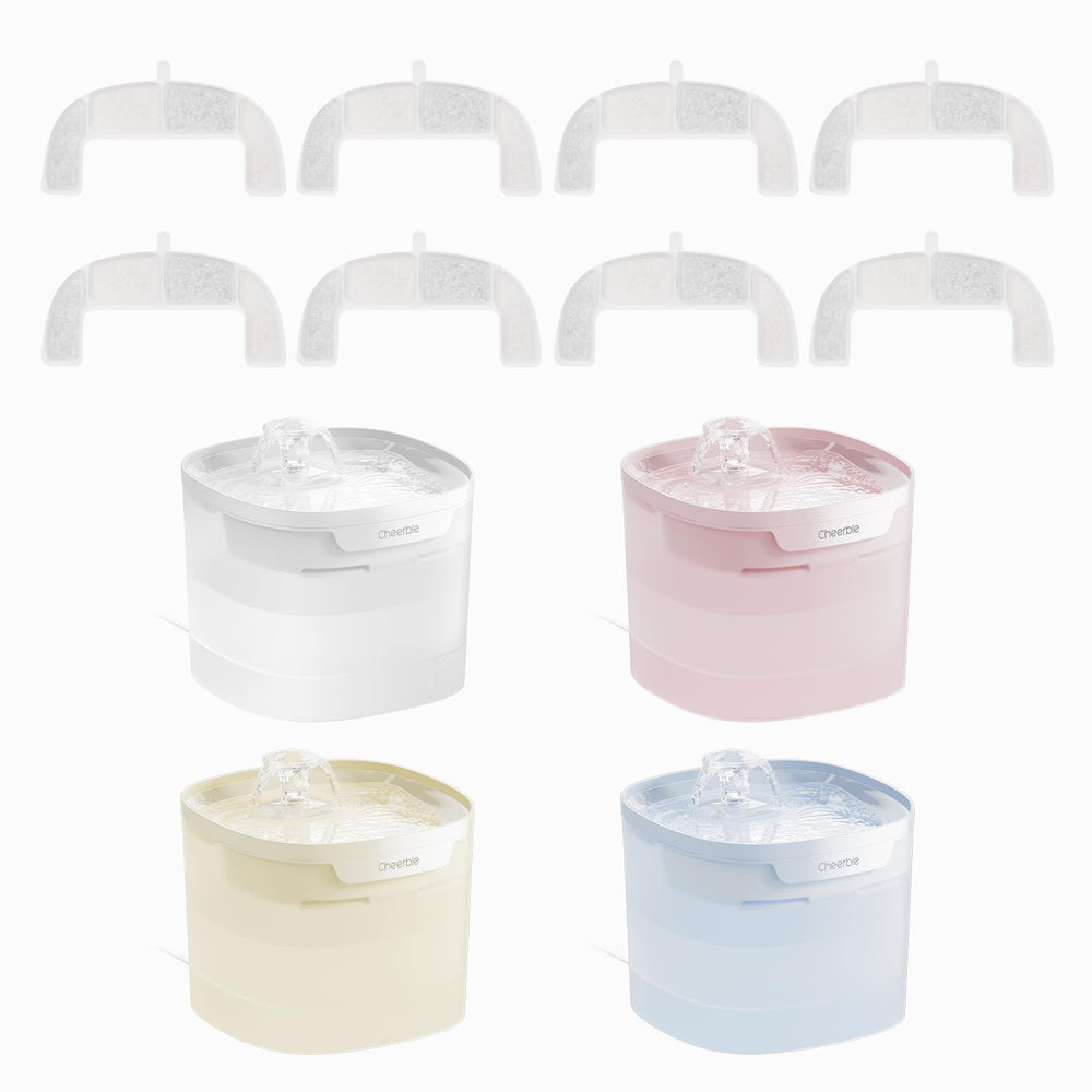 Cheerble bebedero para gatos 2L, capacidad adecuada para consumo diario.