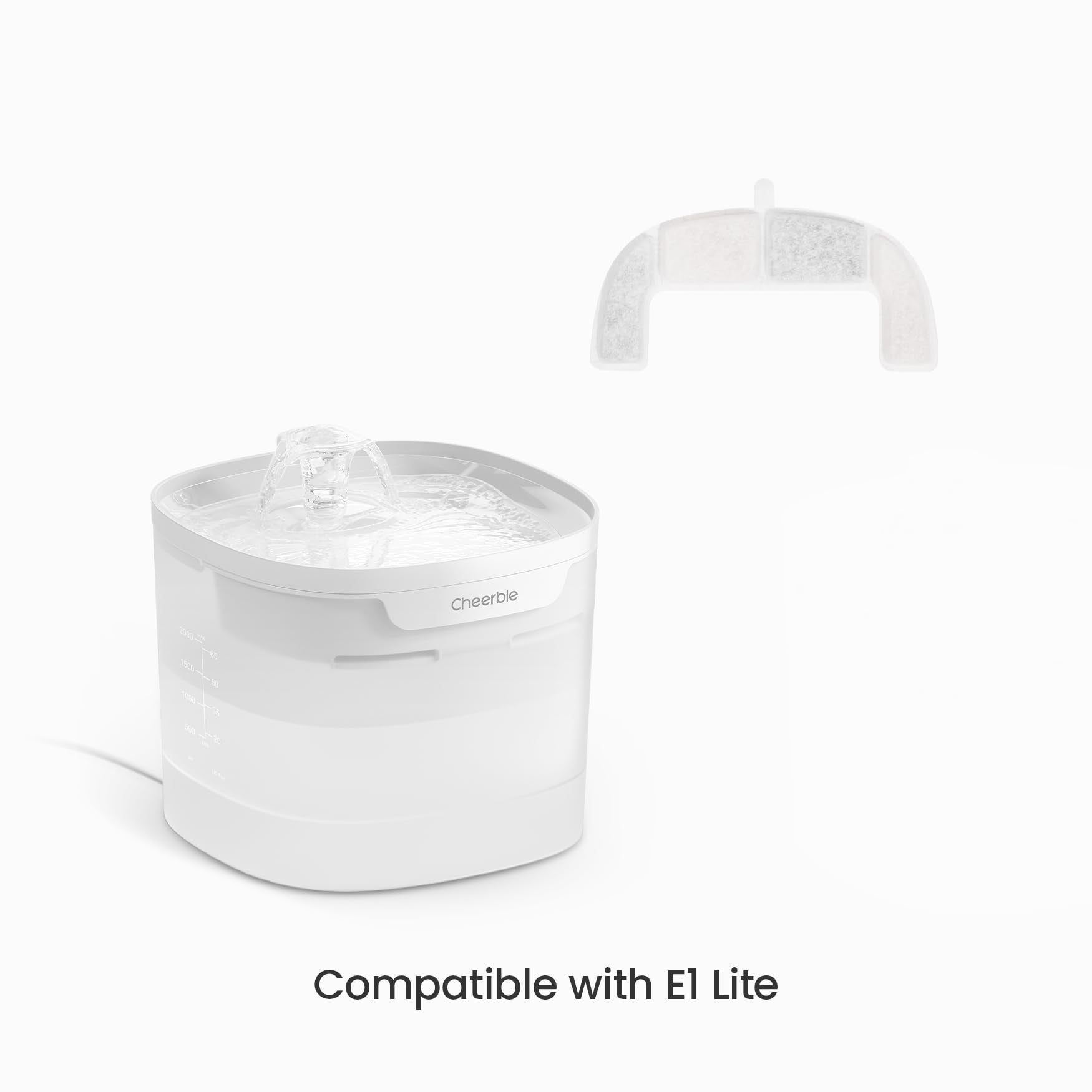 Cheerble diseño blanco compacto, cabe en cualquier rincón del hogar.