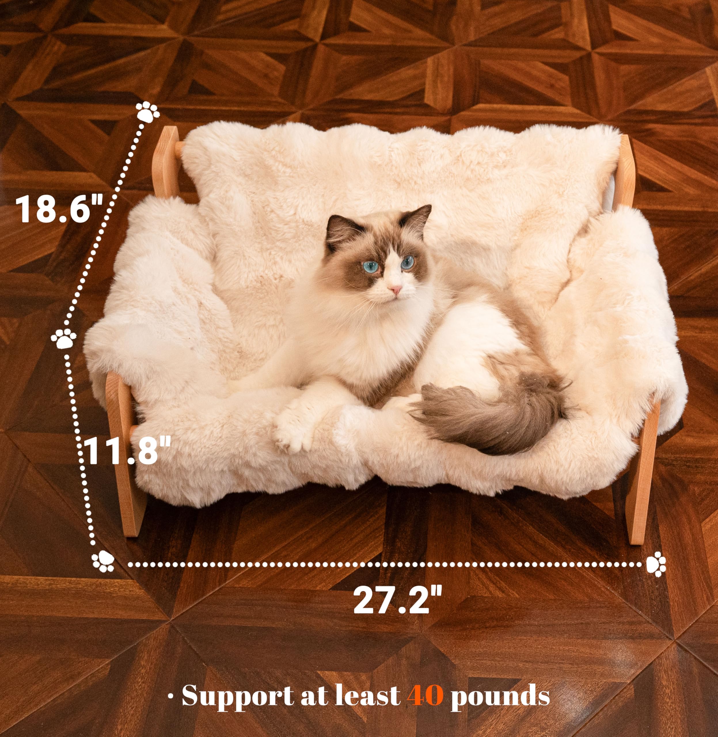 CHEERHOME PETS, dimensiones-27-2-18-6-11-8-pulgadas: amplio espacio para gatos y perros pequeños.