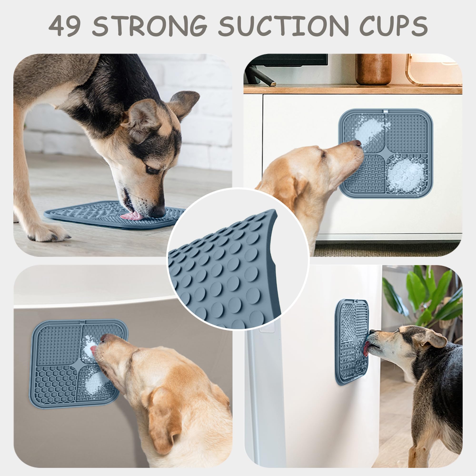 Uso sencillo de ChefAide Lick Mat antes del grooming para calmar a tu mascota