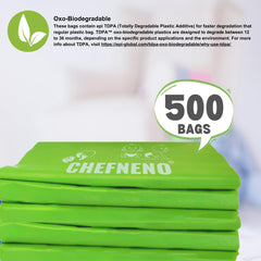 Bolsas CHEFNENO con cierre fácil para pañales y olores contenidos.