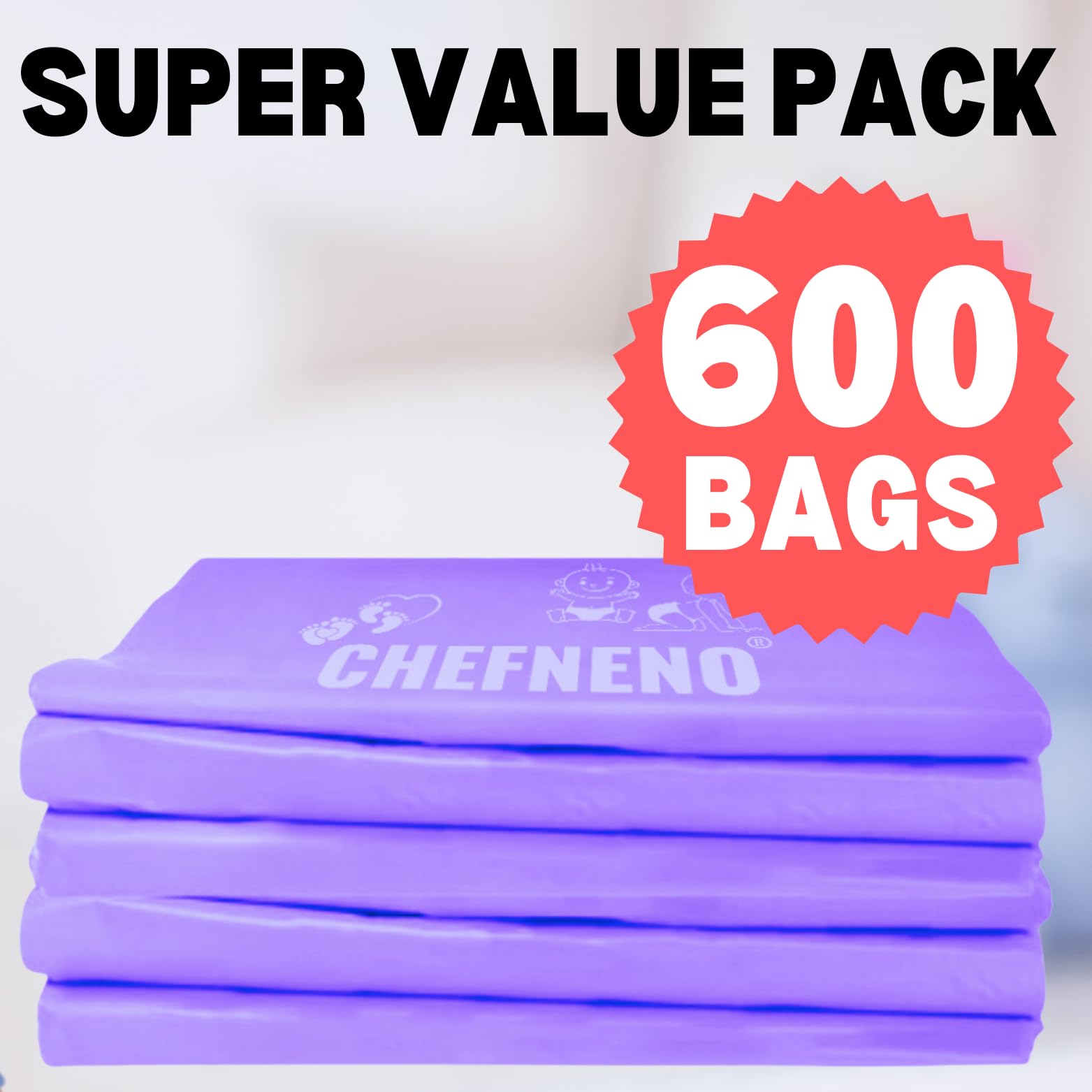 Bolsas CHEFNENO para uso diario con aroma suave para higiene del hogar.