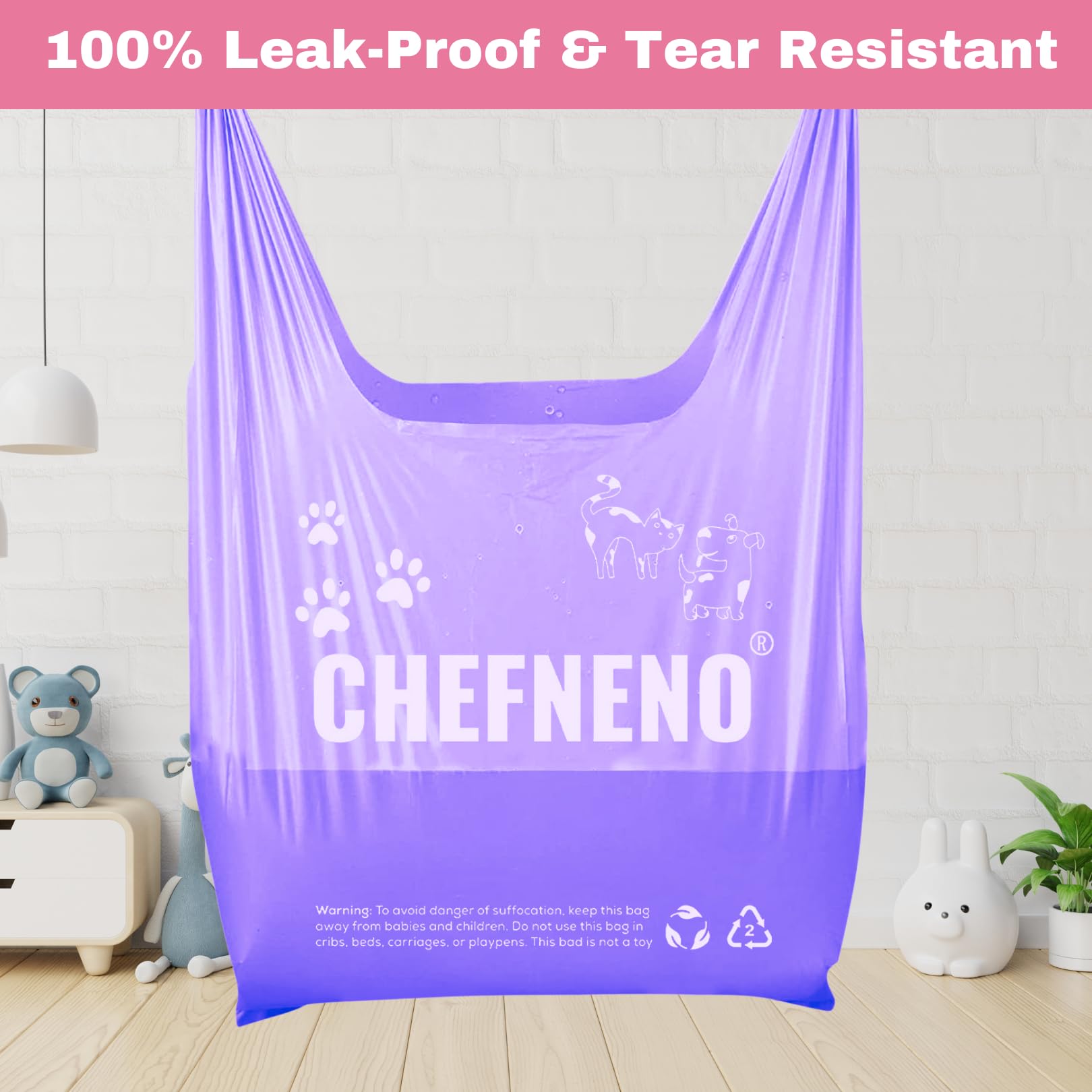 Bolsas CHEFNENO aroma cerezo para desechar pañales con control de olores.