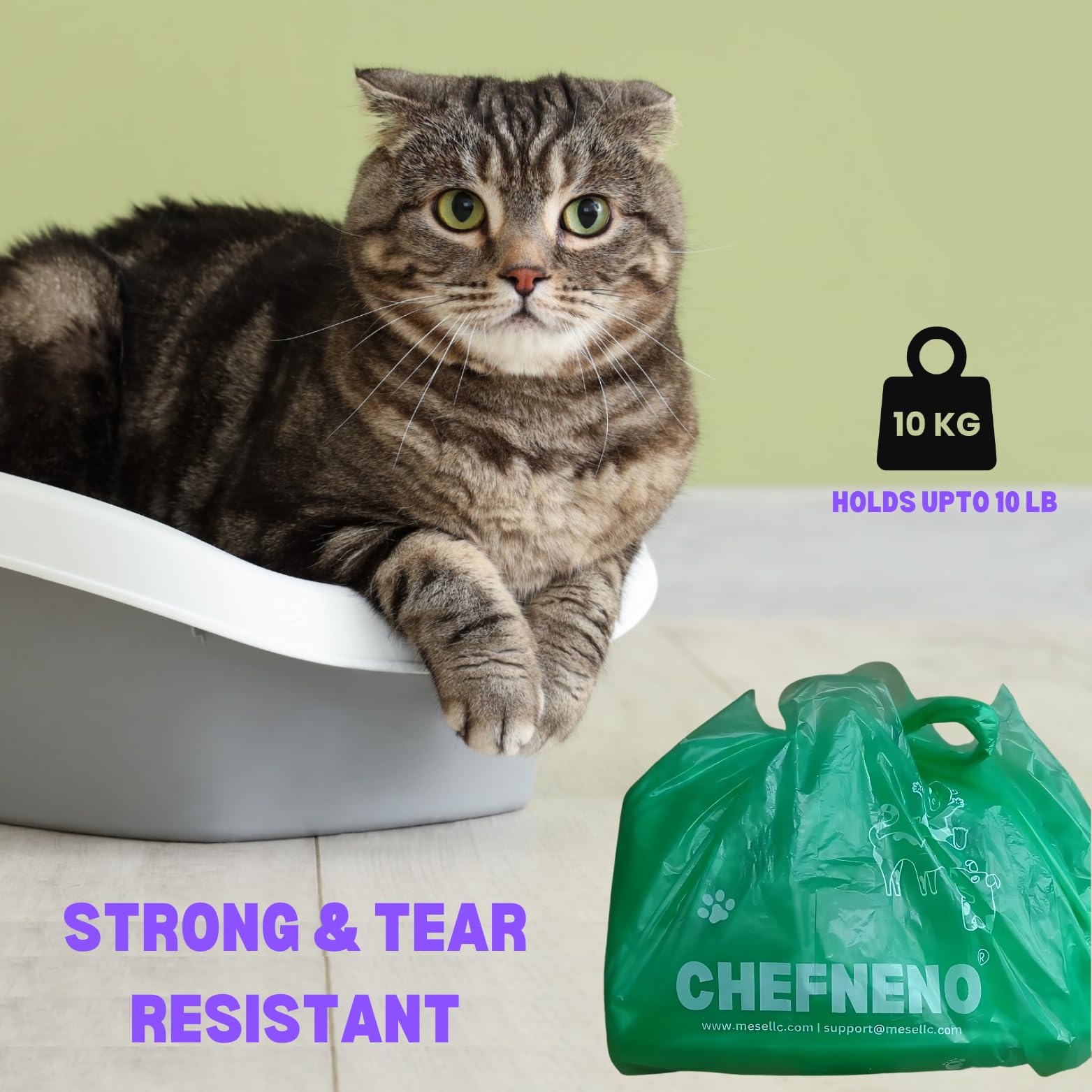 Bolsas CHEFNENO multiusos para perros y gatos en casa.