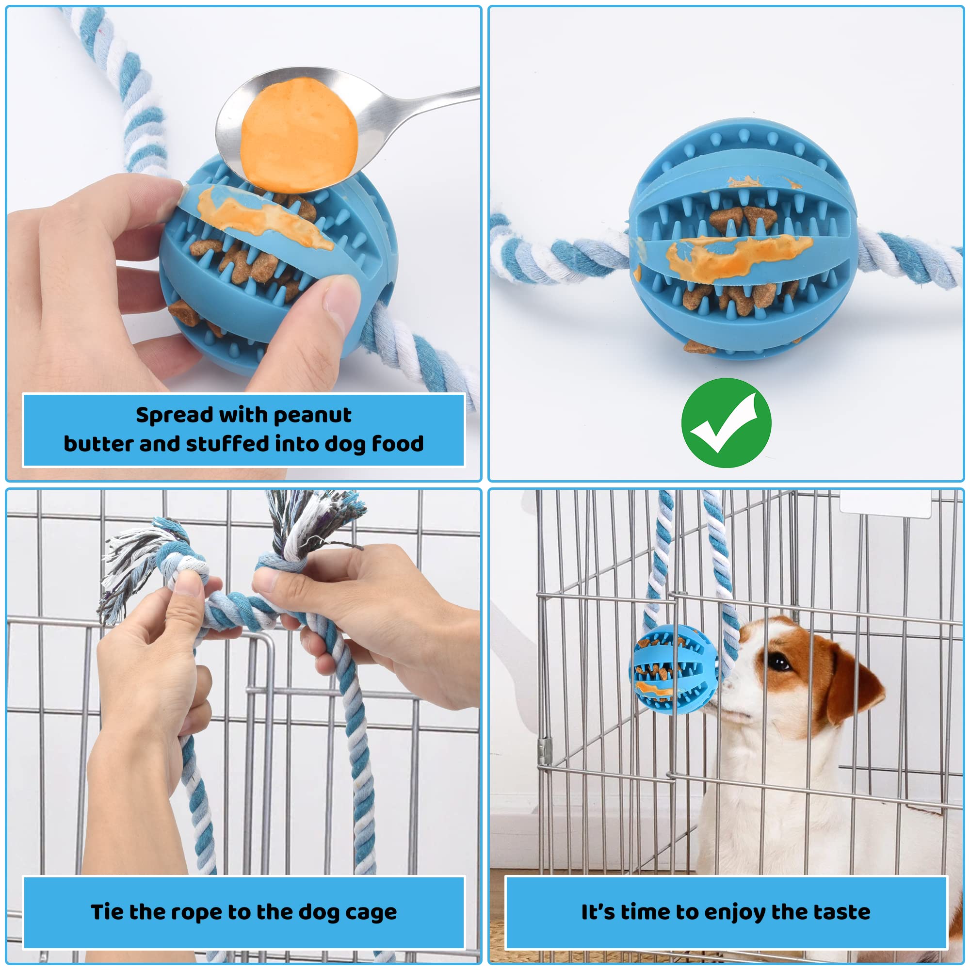 ChengFu dispensador de alimento para perros, fomenta la alimentación interactiva