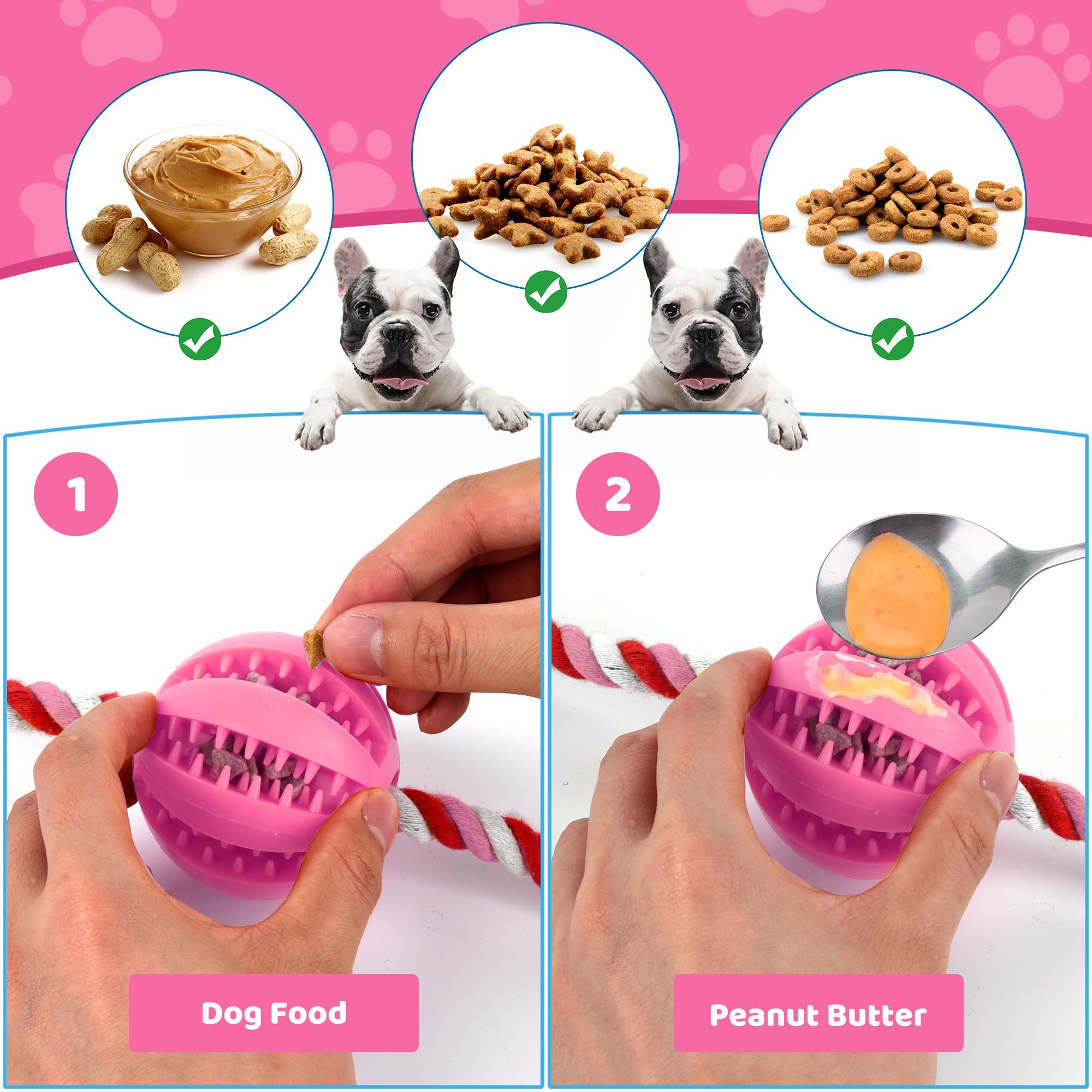Juguete masticación anti mordidas ChengFu, rosa, ofrece entretenimiento seguro