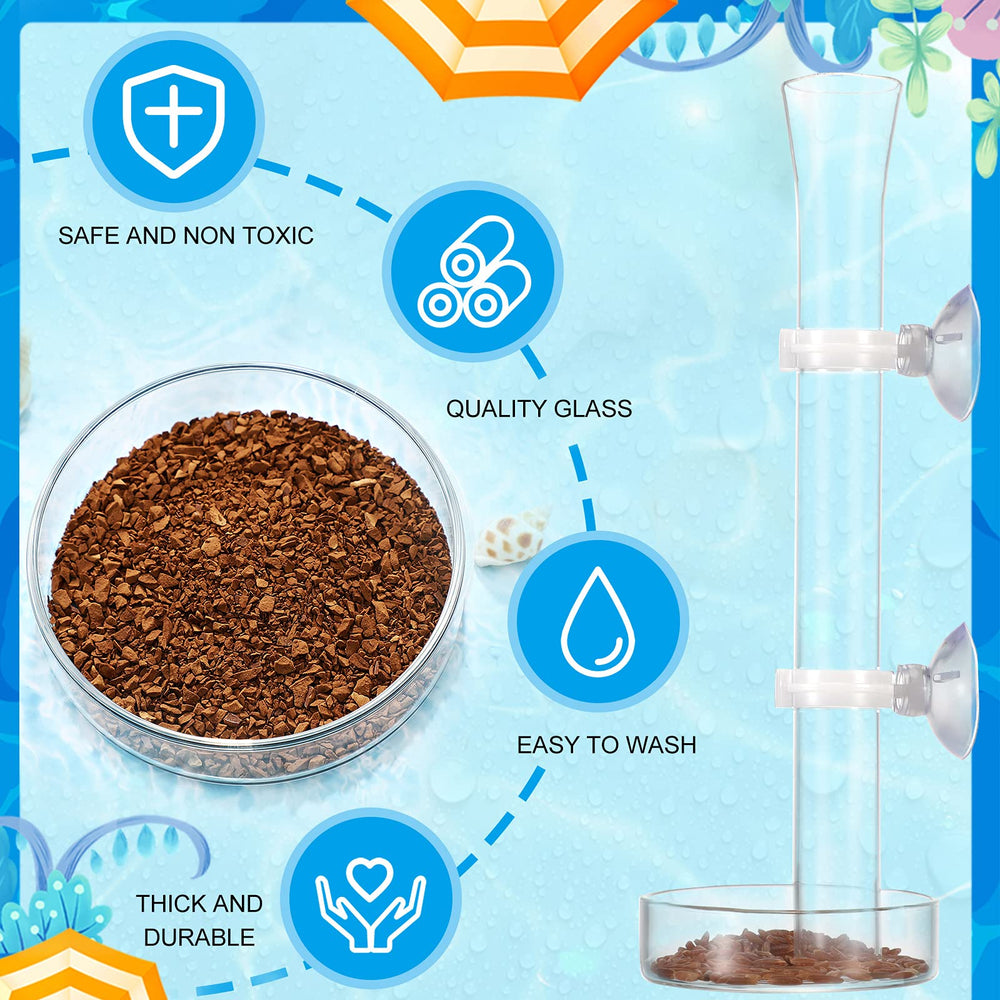 CHENGU cuenco de  alimentación para acuario de 6-5 cm tamaño práctico para raciones controladas