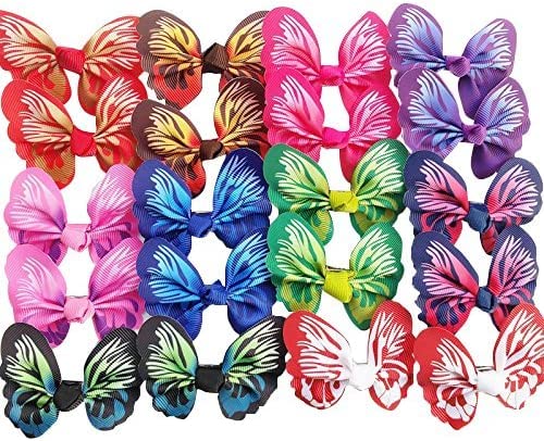 Lazo para pelo de perro de Chenkou Craft con clip, diseño mariposa, ideal para sesiones de fotos.