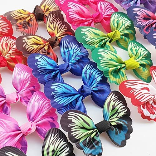 Conjunto de 20 lazos coloridos para mascotas, variedad de looks para distintas ocasiones.