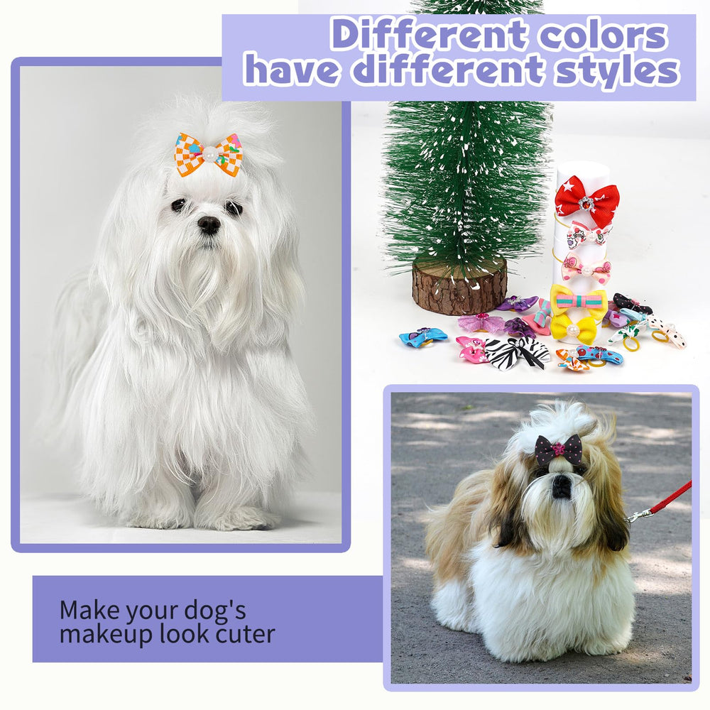 Lazo con patrones variados para perro Yorkshire, estilo versátil.