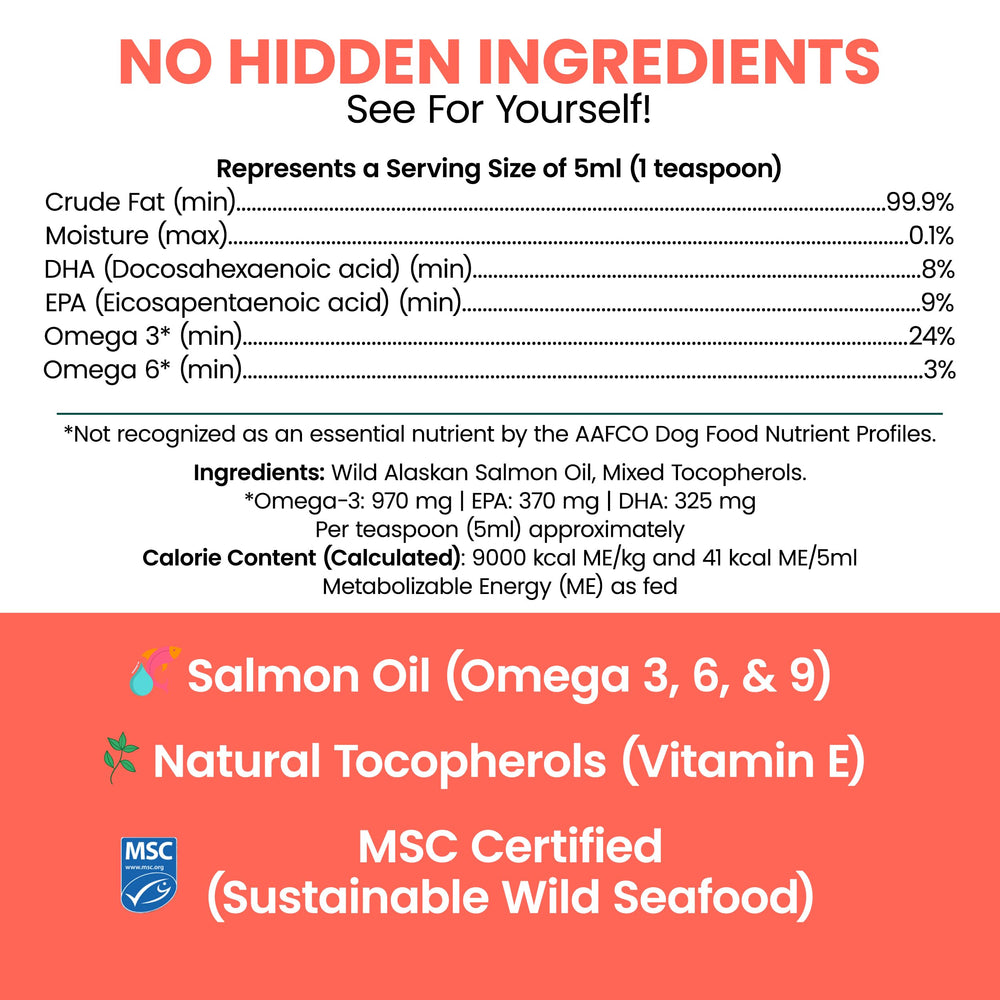 Chew + Heal Labs: dispensador de aceite de salmón para dosificación fácil.
