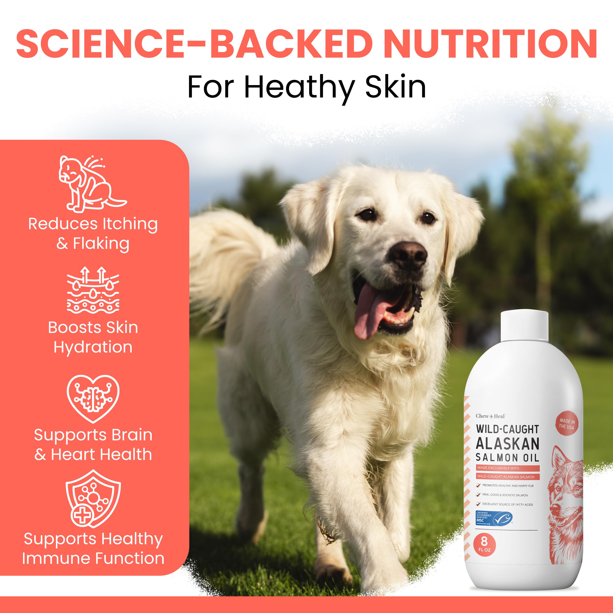 Chew + Heal Labs: dosificación precisa con bomba para salmón Alaska.