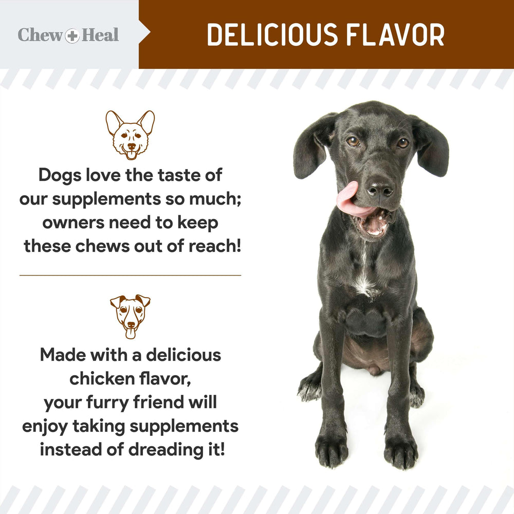 Chew + Heal Labs No Poo Chews, hecho en Estados Unidos y con ingredientes premium.