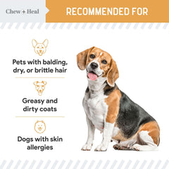 Pelo sano y piel brillante gracias a Chew + Heal Labs omega-3.