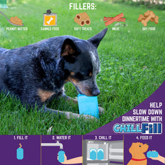 Chew King Chill Fill, opción de alimentación congelada para variedad.