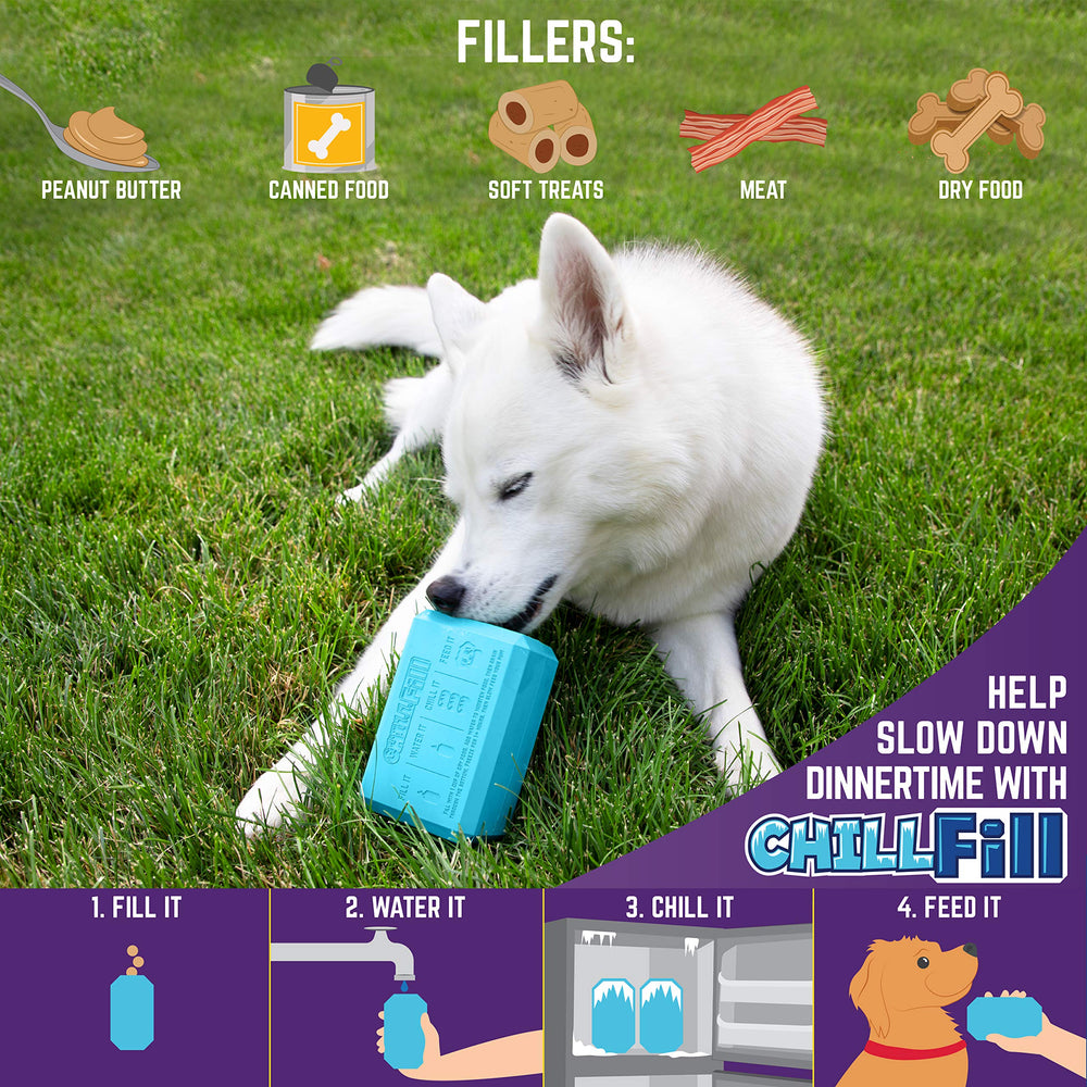 Chill Fill de Chew King, duradero y seguro para masticar en perros activos