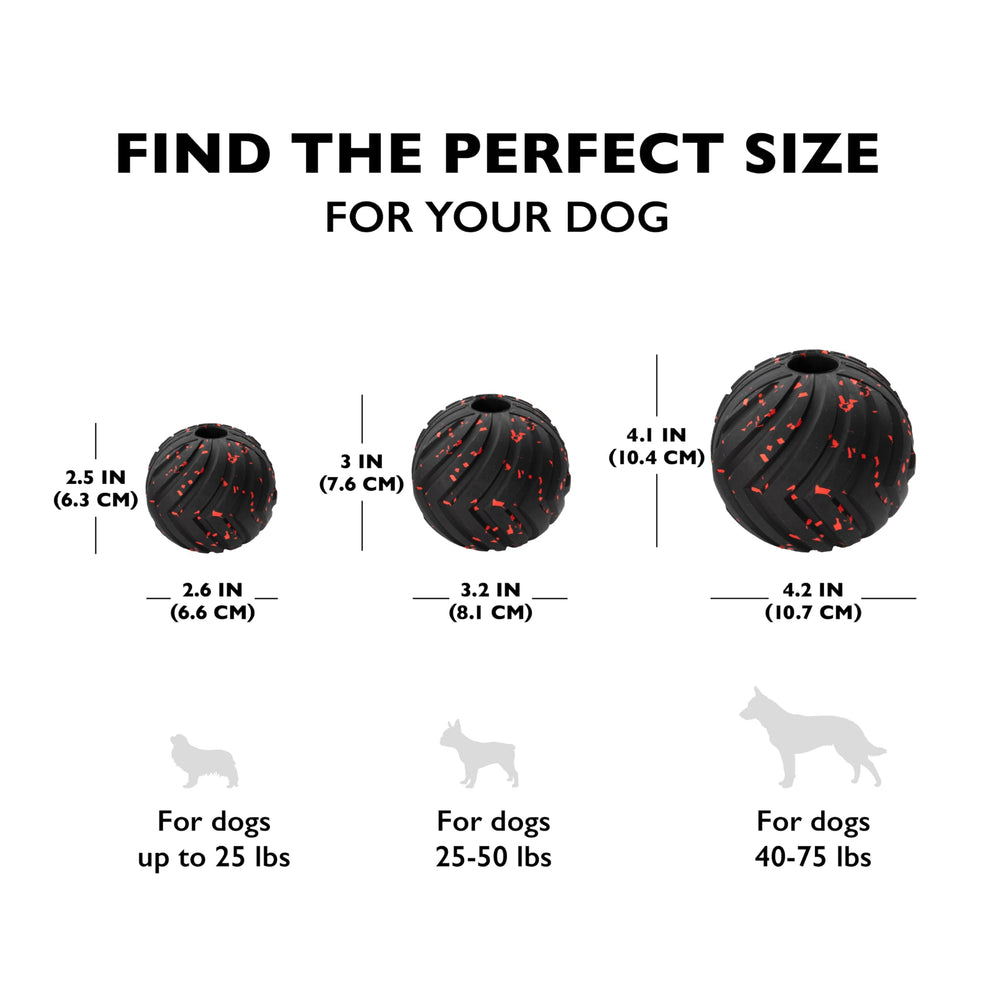 Chew King Supreme bola de goma adecuada para perros grandes y mastique vigoroso.